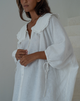 LILIANNE - WHITE Linen Blouse