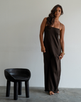 YVONNE - CHOCOLATE Knit Maxi