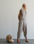 ELKE - FAWN Knit Volume Pant