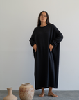 VADA - BLACK Volume Knit Dress