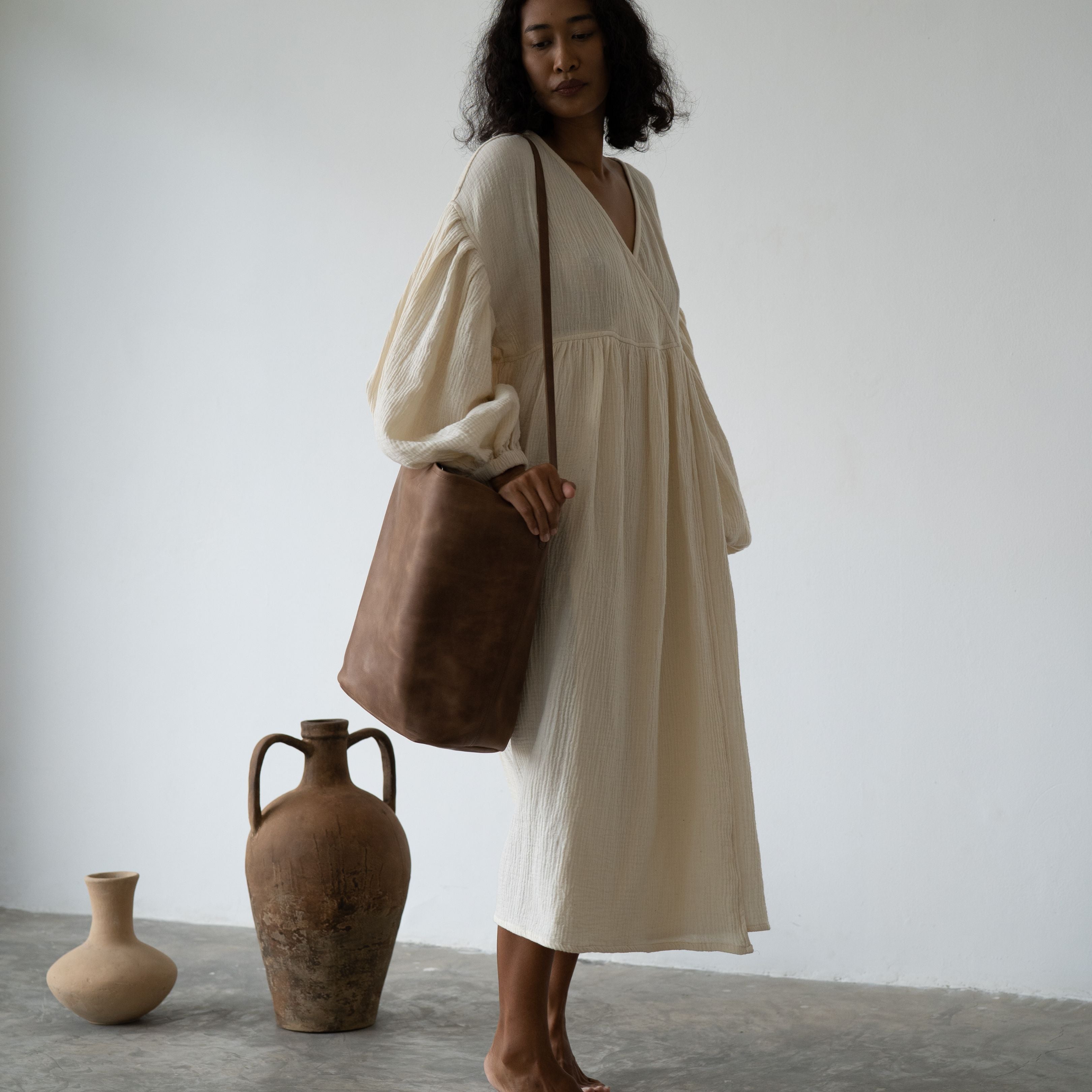 PRE-ORDER BUCKET - Matte Caramel Tote