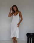 CAMILLE - WHITE Mulberry Silk Slip