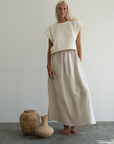 RAE - NATURAL Linen Skirt