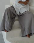 YOLLIE - WISTERIA Linen Gingham Voluminous Pant