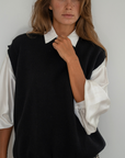 EDITH - BLACK Knit Vest
