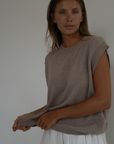 EDITH - FAWN Knit Vest