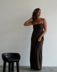 YVONNE - CHOCOLATE Knit Maxi