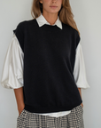EDITH - BLACK Knit Vest
