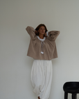 ESME - CINNAMON Gingham & Lace Blouse