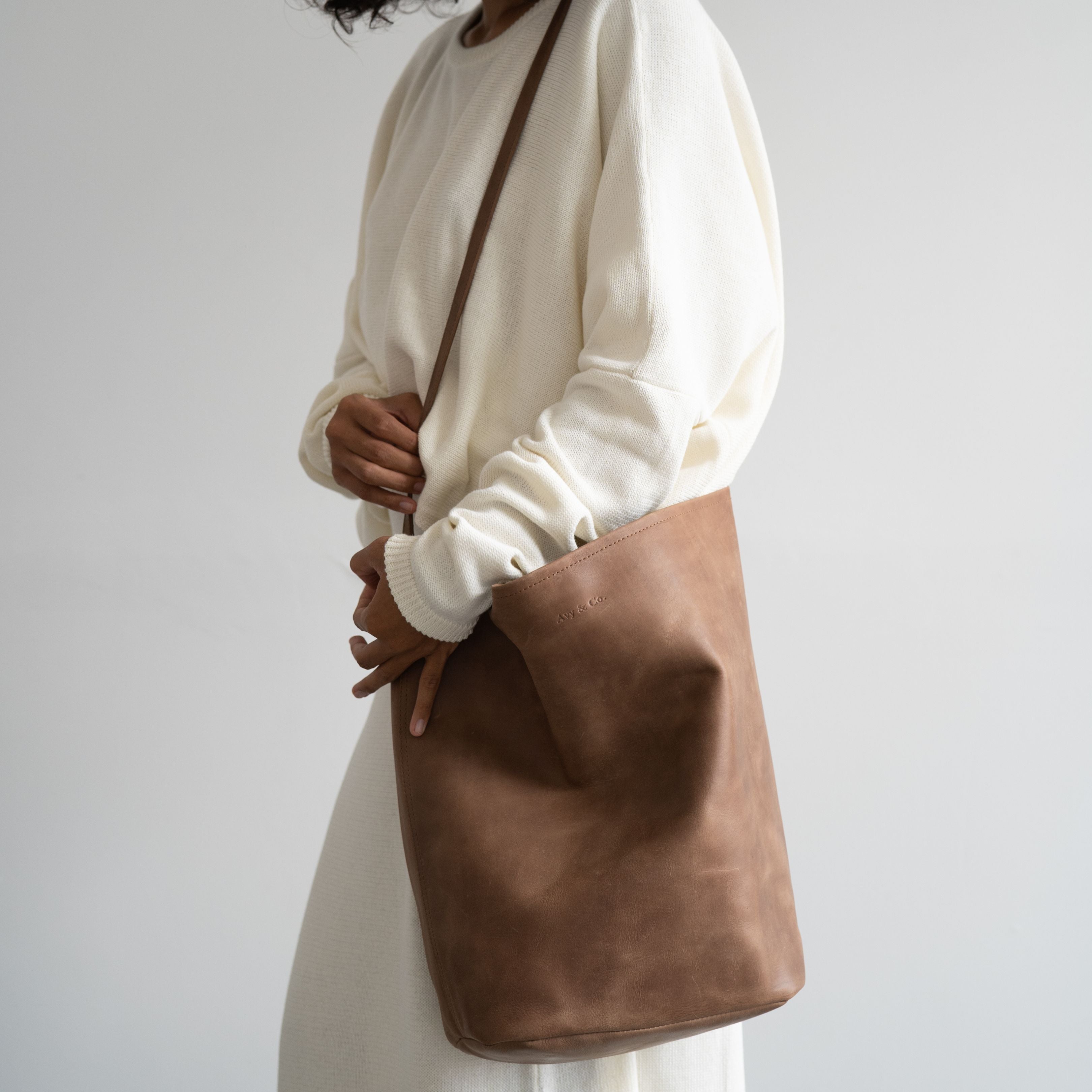 PRE-ORDER BUCKET - Matte Caramel Tote