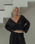 LUNA - BLACK Broderie Blouse