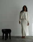 NIAS - CREAM Crop Sweater