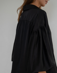 NINA - BLACK Silk Blouse