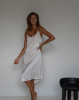 CAMILLE - WHITE Mulberry Silk Slip