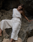 ATHENA - NATURAL Linen Jumpsuit