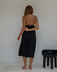 CAMILLE - BLACK Mulberry Silk Slip