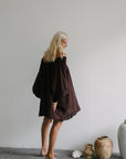 OPAL - CHOCOLATE Smock Dress