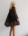 OPAL - CHOCOLATE Smock Dress