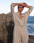 YANG - NATURAL Linen Jumpsuit