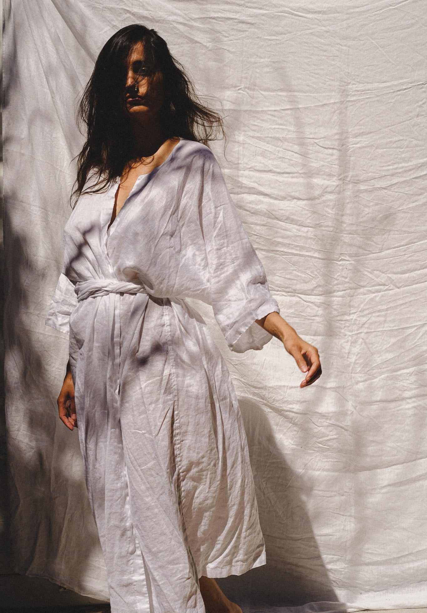 IONA - Linen Duster Cape