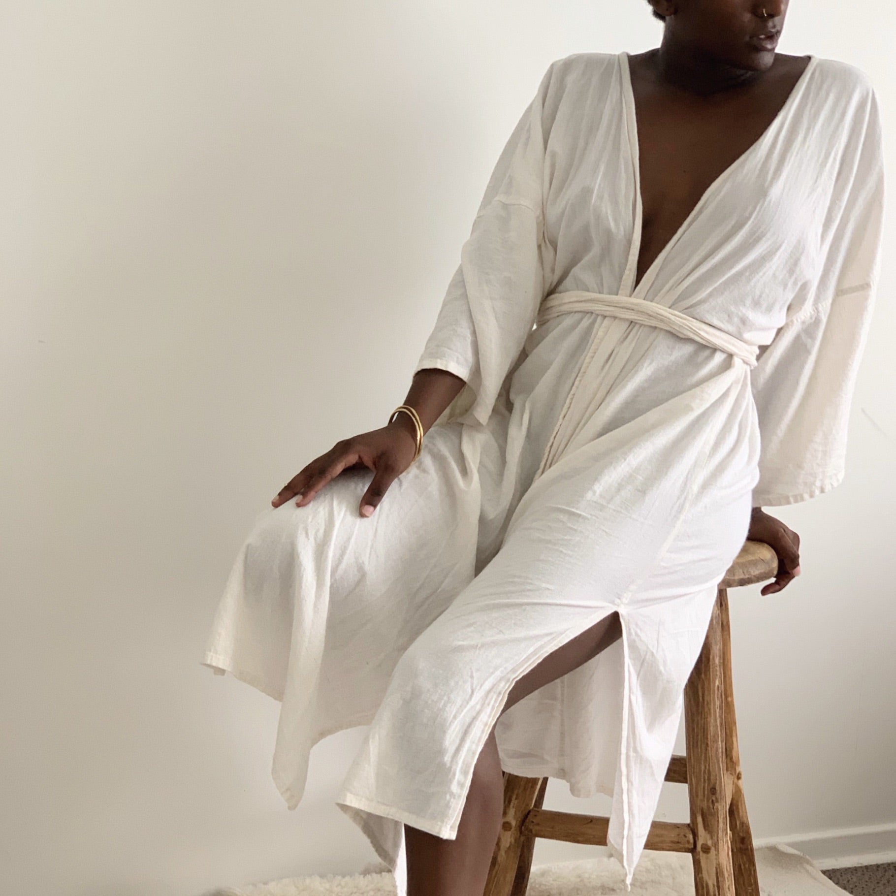 PETA - LONG Cape in Butter Milk