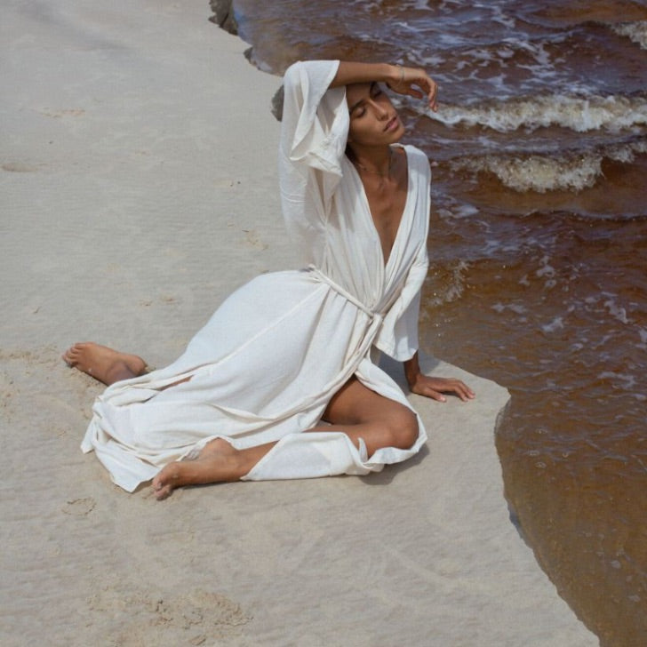 PETA - LONG Cape in Butter Milk