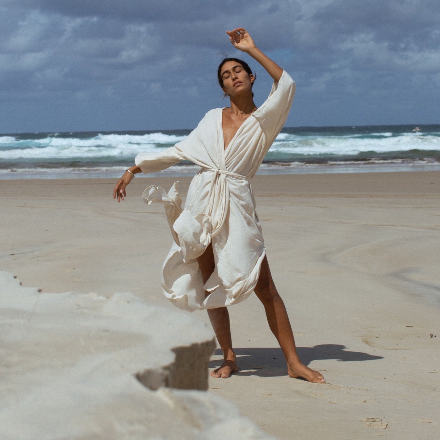 PETA - LONG Cape in Butter Milk