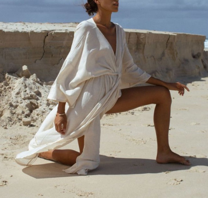 PETA - LONG Cape in Butter Milk