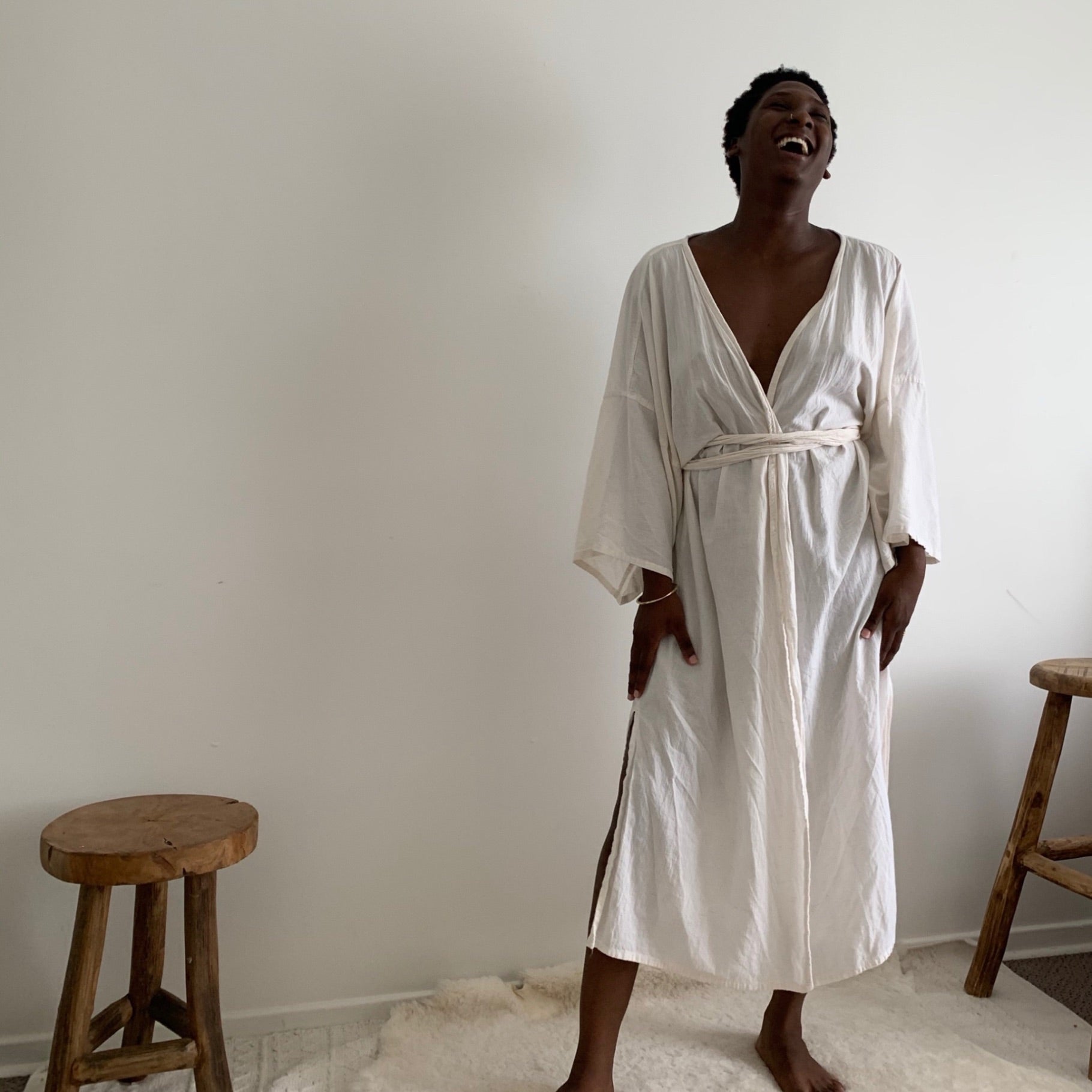 PETA - LONG Cape in Butter Milk