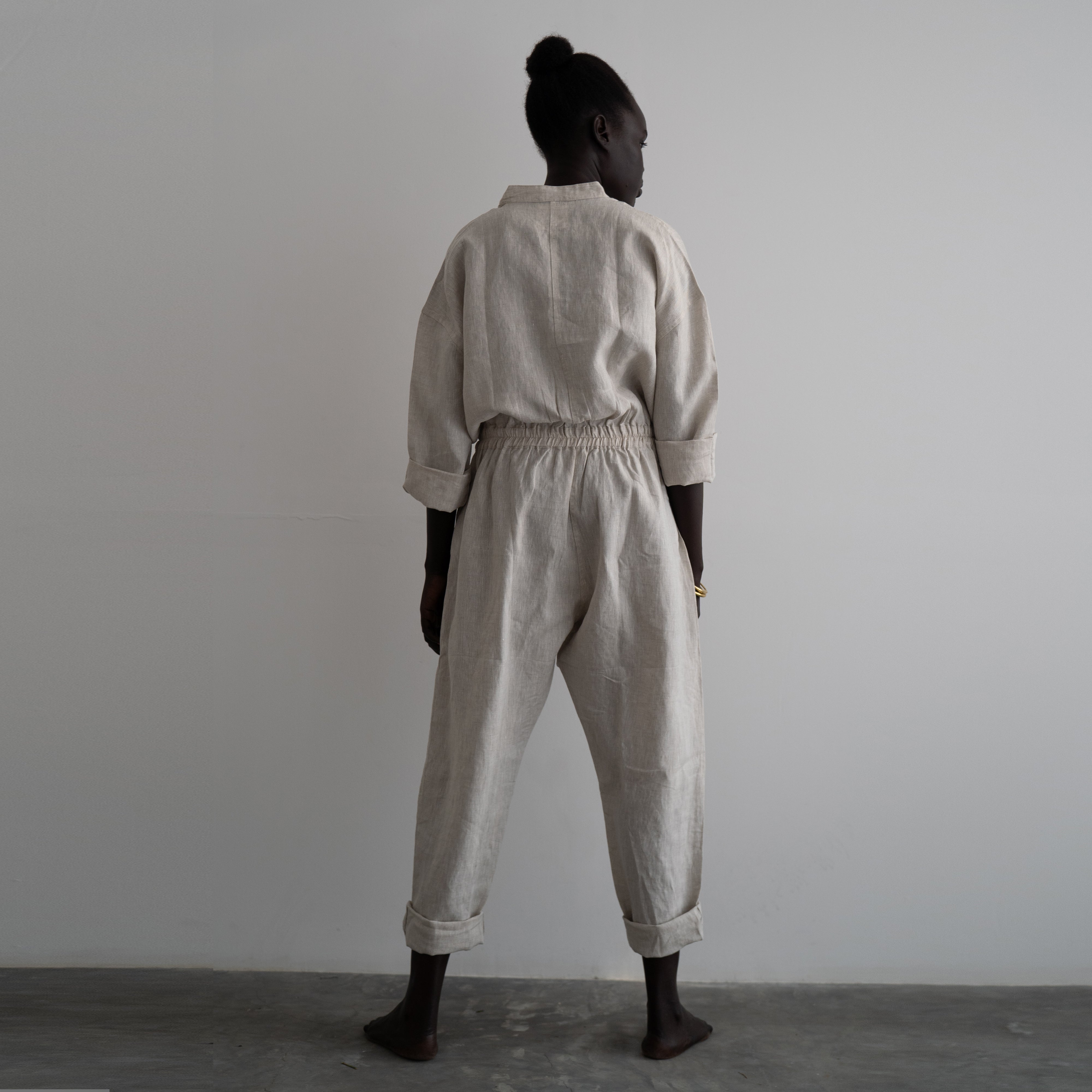 YANG - NATURAL Linen Jumpsuit