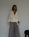 MARK - CREAM Knit Wrap Cardigan