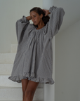 Pre-Order OPAL - Linen Gingham Smock Dress