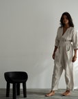 IRIS - NATURAL Linen Jumpsuit