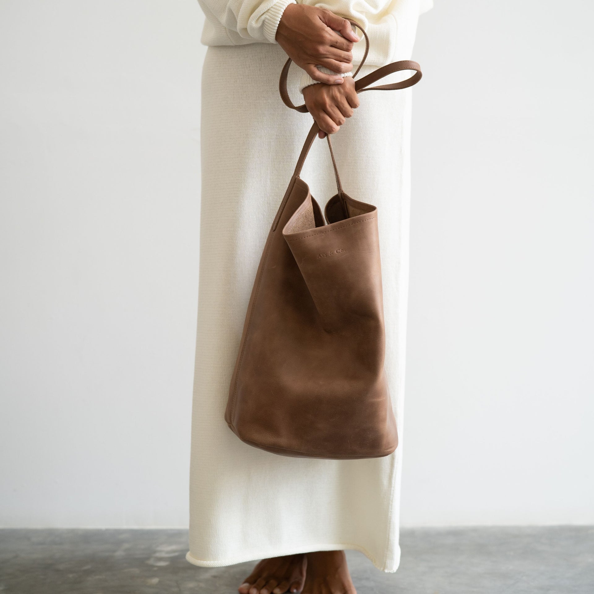 BUCKET - Matte Caramel Tote