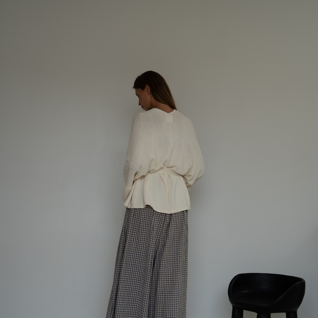 MARK - CREAM Knit Wrap Cardigan