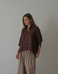 ELIZA - Chocolate Linen Shirt