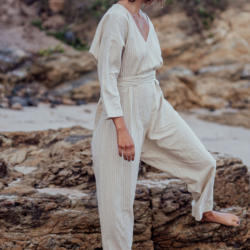 AD - Organic Stripe Jumpsuit