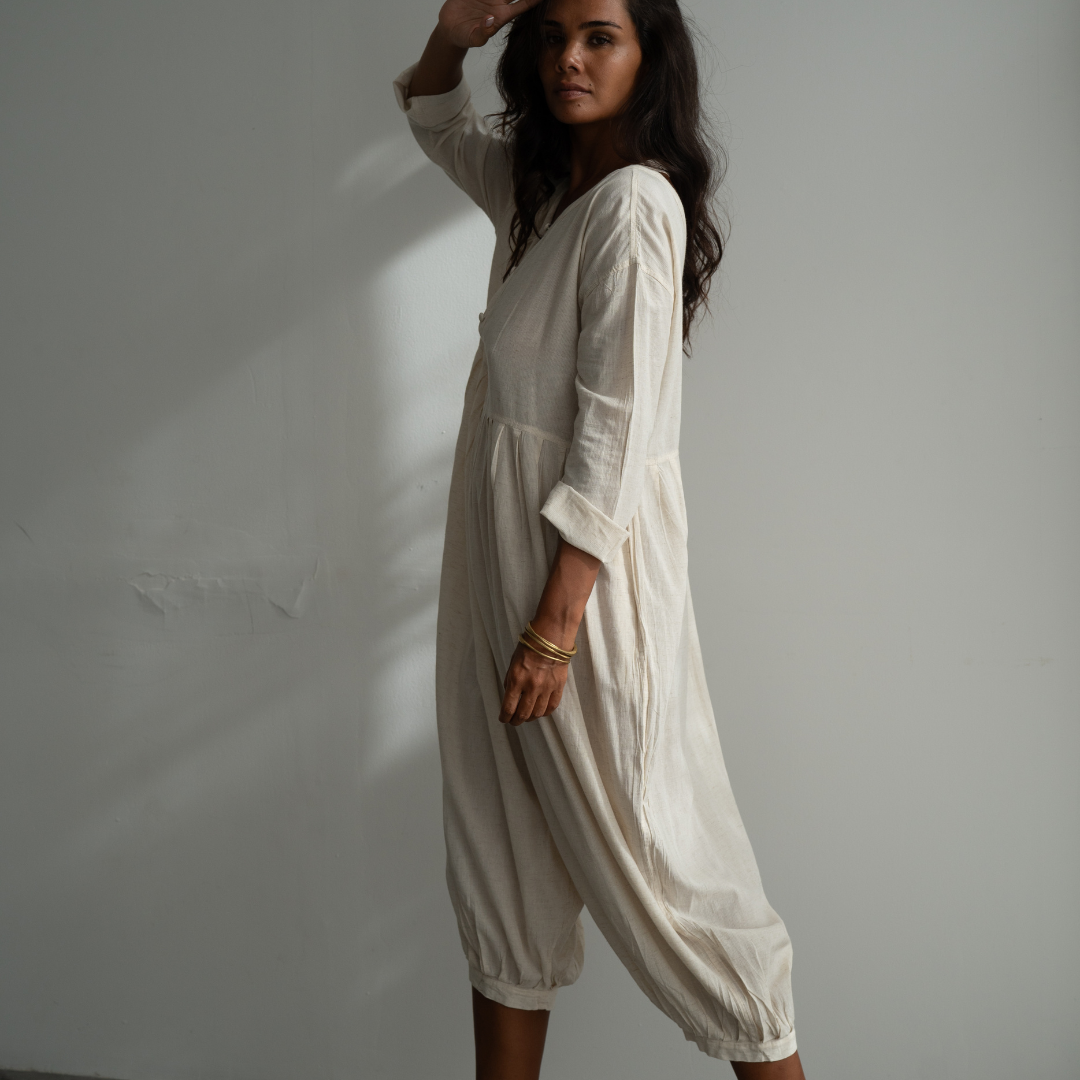 LUNE - BUTTERMILK Bloomer Jumpsuit