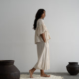 JULIAN - Ochre Check Blouse