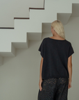 CELINE - BLACK Buttoned Knit Top