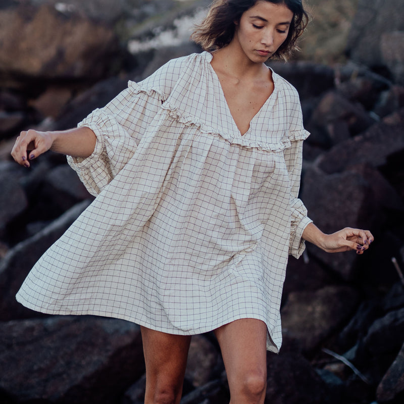 NALU - BLACK CHECK Dress