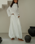 HUME Poplin Volume Pant - WHITE