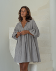 OTTALIE - Linen Gingham Dress