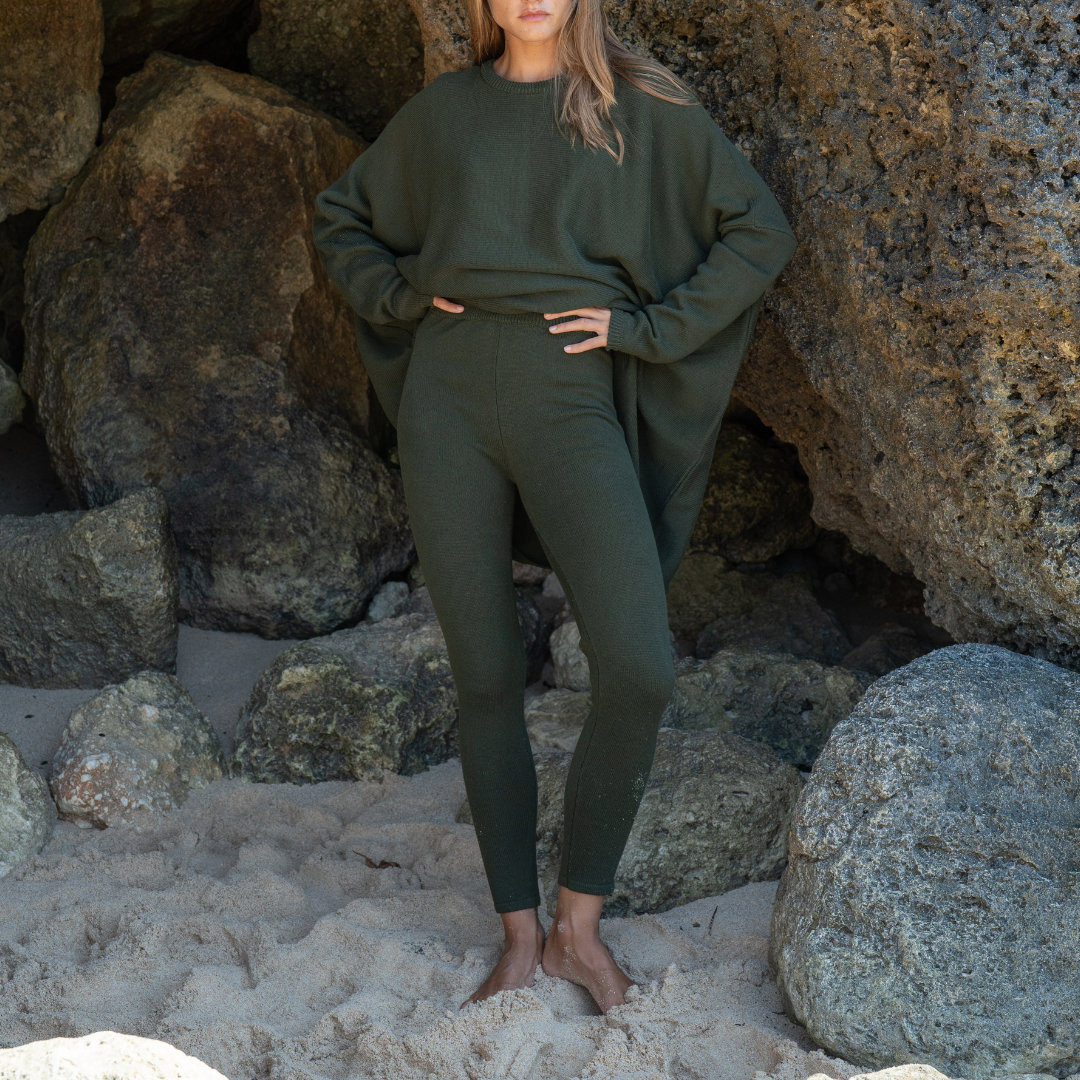 NIAMH - OLIVE Oversized Knit Sweater