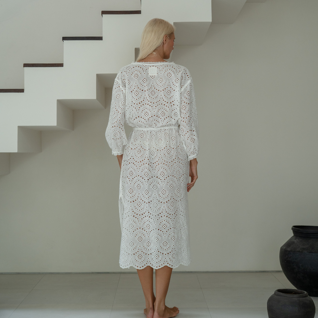 FLORENCE - WHITE Broderie Dress