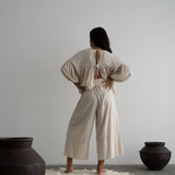 JULIAN - Ochre Check Blouse