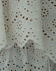 VALERIE - WHITE Broderie & Ramie Top