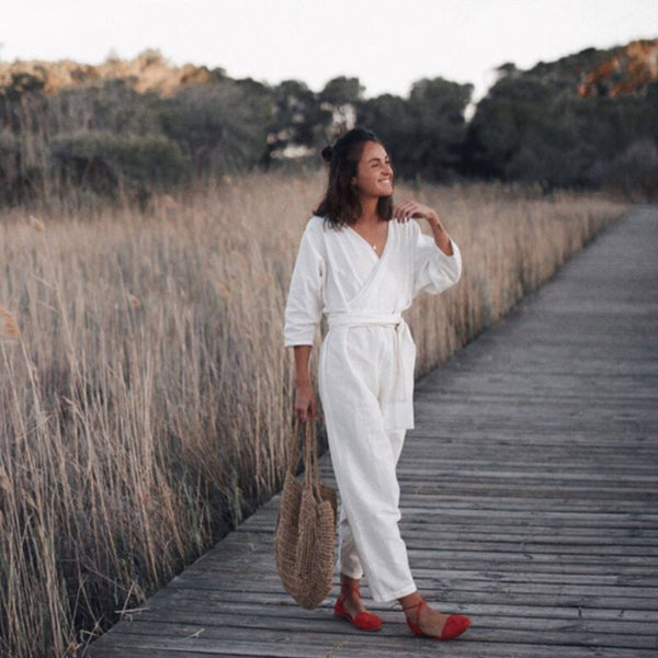 AD - WHITE Linen Jumpsuit