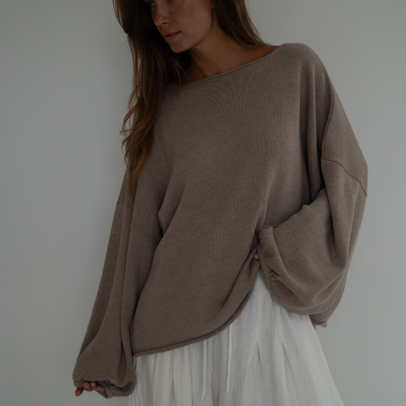 ADELINE - FAWN Knit Sweater