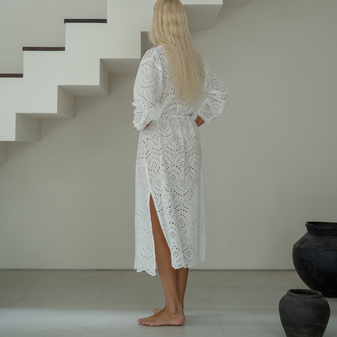 FLORENCE - WHITE Broderie Dress